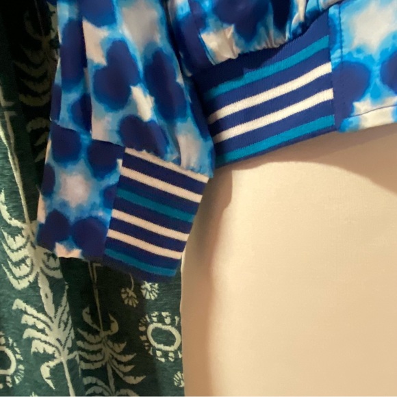 FP Movement Top Seed Lightweight Tennis Jacket NWT Free People Blue Print - Picture 15 of 15